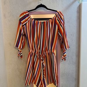 Rainbow romper (M)